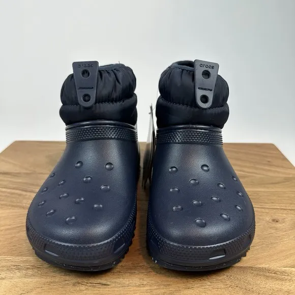 New Kids Crocs Classic Neo Puff Shorty Lined Winter Snow Ankle Boots Size 3 Y