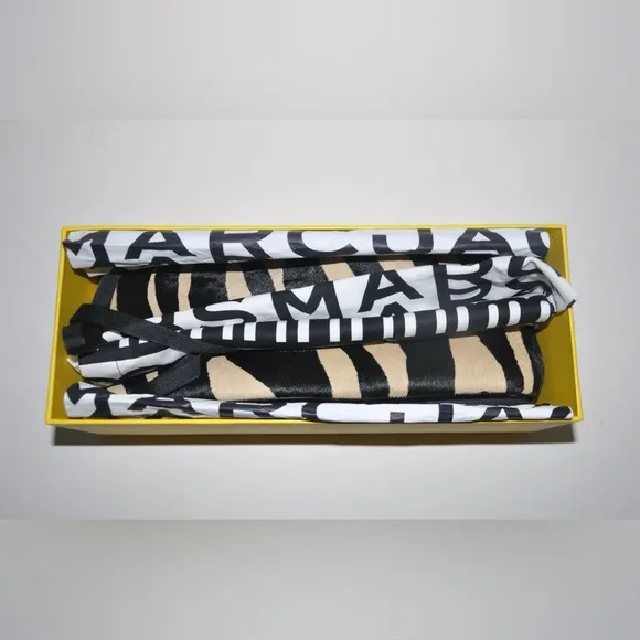 NEW Marc Jacobs Women's Pointy Toe Ballerina Flats Zebra Pony Hair Size 11 $295