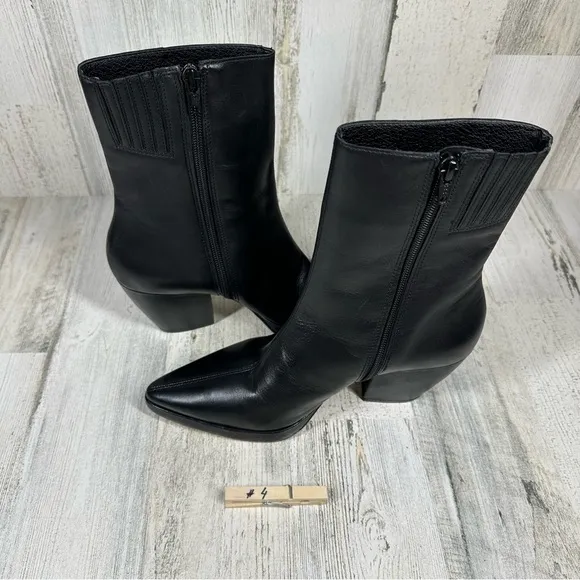 NEW Matisse Hendrix Black Leather Pointy Toe Ankle Boots #4