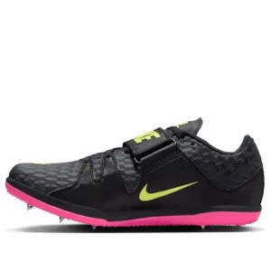 NEW Mens 8.5 Wmn 10 Nike High Jump Elite Track Shoes Black Pink Lemon 806561-003