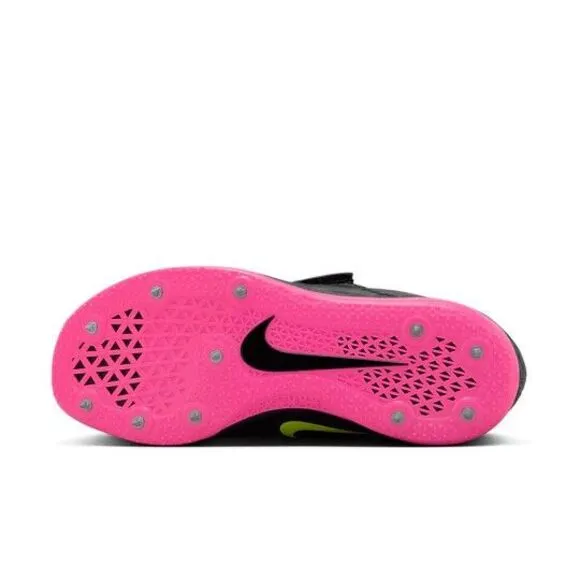 NEW Mens 8.5 Wmn 10 Nike High Jump Elite Track Shoes Black Pink Lemon 806561-003