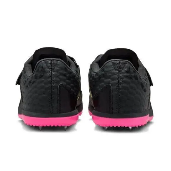 NEW Mens 8.5 Wmn 10 Nike High Jump Elite Track Shoes Black Pink Lemon 806561-003