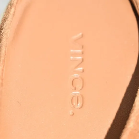 NEW NEVER WORN $250 VINCE BLAIR SUEDE SLIP ON SNEAKER MULE CAMEL SLIDE Sz 5M