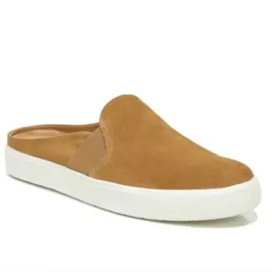 NEW NEVER WORN $250 VINCE BLAIR SUEDE SLIP ON SNEAKER MULE CAMEL SLIDE Sz 5M