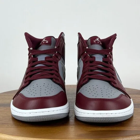New NIB Mens Nike Air Jordan‎ 1 Mid Team Red Shoes Sneakers DQ8426-615 Size 12 M