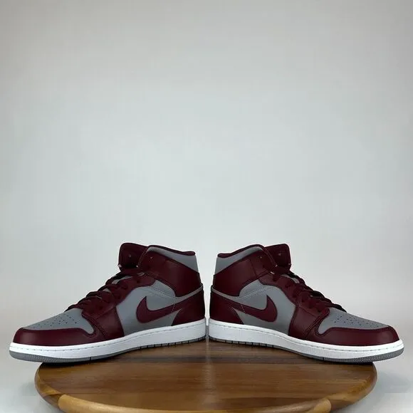 New NIB Mens Nike Air Jordan‎ 1 Mid Team Red Shoes Sneakers DQ8426-615 Size 12 M