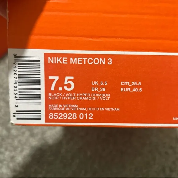 New Nike Metcon DSX Flyknit Mens Size 7.5 Black  Running Shoes Sneakers