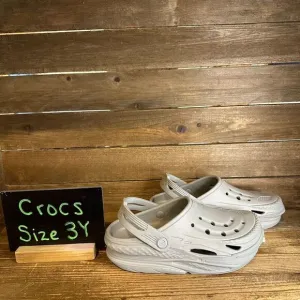New NWT Childrens Kids Crocs Off Grid Gray Comfort Clogs Sandals Shoes‎ Size 3 Y