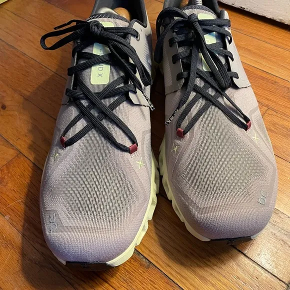 New ON CLOUD X 3 RUNNING SHOES FOG HAY MENS Size 12.5