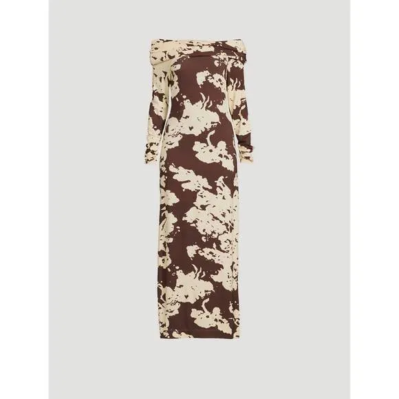 NEW PINKFILOSOFY ama iturri dress in chicory print