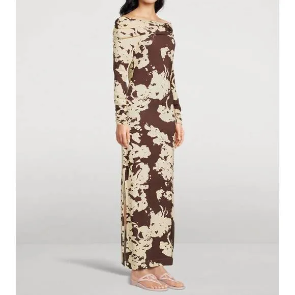 NEW PINKFILOSOFY ama iturri dress in chicory print