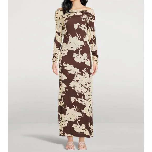 NEW PINKFILOSOFY ama iturri dress in chicory print