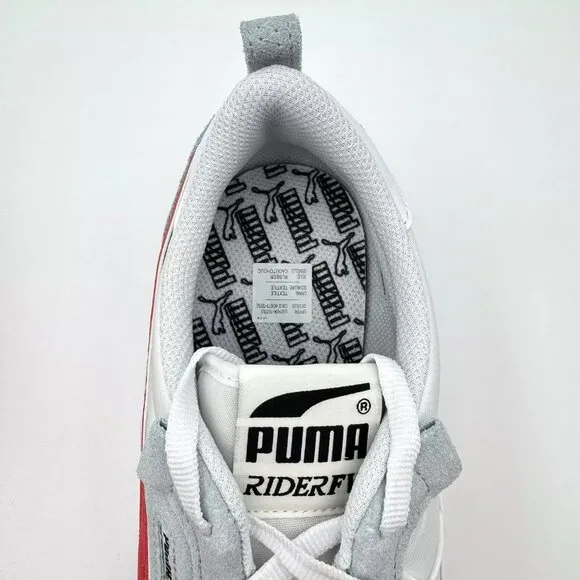 NEW Puma Rider Fv Essential Lace Up Men's Size 11.5 Sneakers Casual White Gray