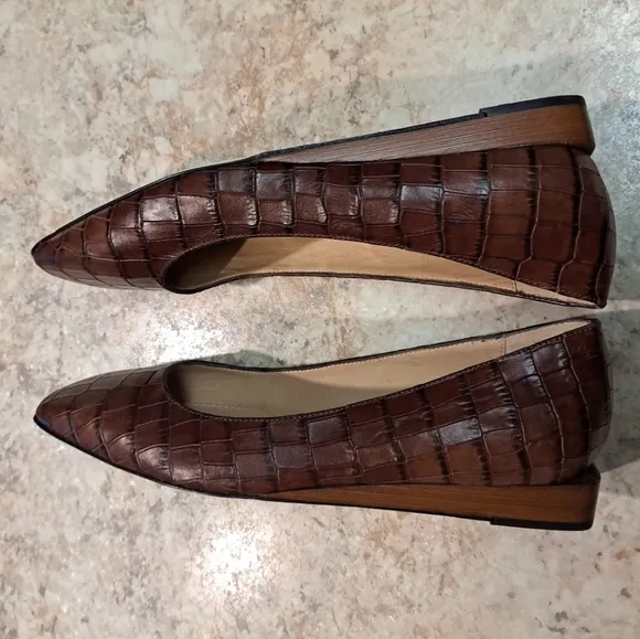 New Ron White Weatherproof Flats Brown 8.5 Excellent Quality Shoes Made In Italy