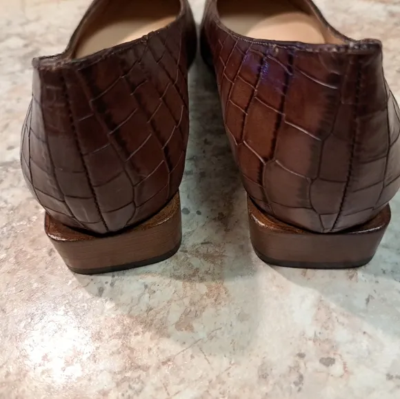 New Ron White Weatherproof Flats Brown 8.5 Excellent Quality Shoes Made In Italy