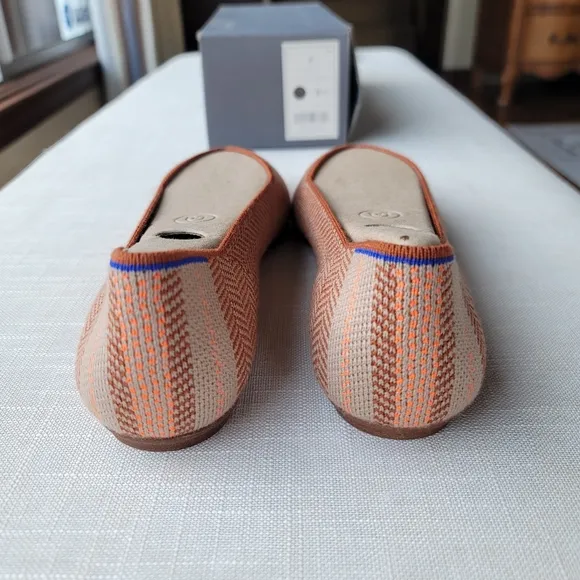 New! Rothy's sz 9.5 Camel Merino Herringbones Points Flats Shoes NIB