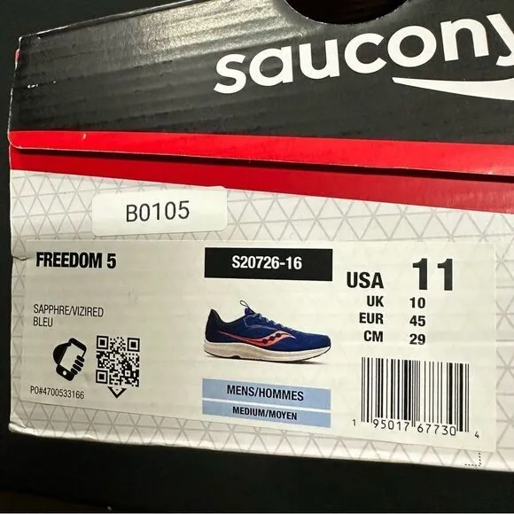 New Saucony Freedom 5 Sapphire Vizired Running Shoes Sneakers 11