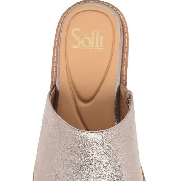NEW SOFFT Leather Noble Comfort Slide Sandals bronze 254 3M7