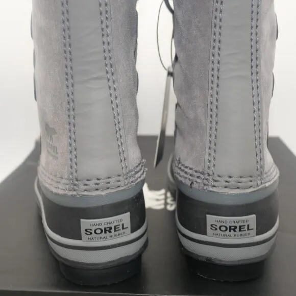 NEW Sorel Joan of Artic Snow Winter WP Boots Leather Gray Youth Girl's 7