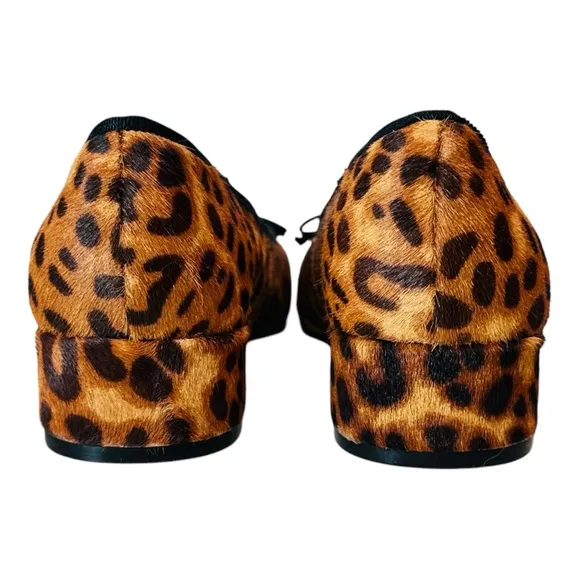 NEW Steve Madden Cherish Cow Hair Calf Round Toe Ballet Flat, Leopard Print,Sz 8