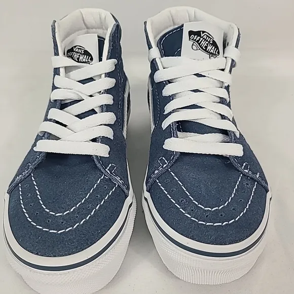 NEW VANS Kids SK8-Hi Suede Vintage Indigo Blue Skate Shoes Sz 11.5 NIB