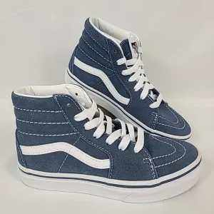 NEW VANS Kids SK8-Hi Suede Vintage Indigo Blue Skate Shoes Sz 11.5 NIB