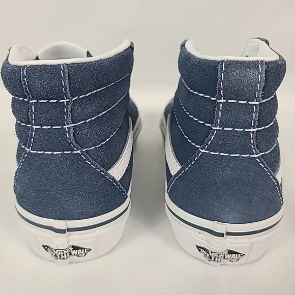 NEW VANS Kids SK8-Hi Suede Vintage Indigo Blue Skate Shoes Sz 11.5 NIB