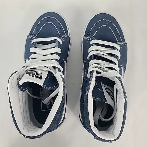 NEW VANS Kids SK8-Hi Suede Vintage Indigo Blue Skate Shoes Sz 11.5 NIB