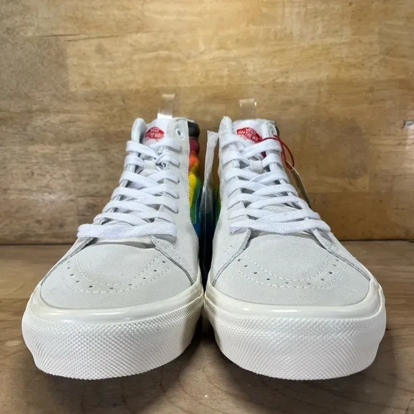 NEW Vans Sk8 Hi Pride SUEDE Rainbow Mens Size 12 Shoes Sneakers Multicolor