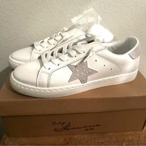 NEW VINTAGE HAVANA Carla Fashion Sneaker‎ Pearl Star Star Size 8 NWT