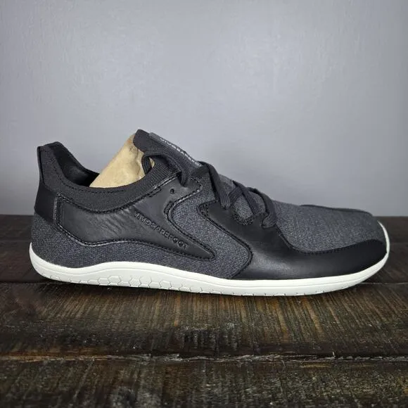 NEW Vivobarefoot Primus Asana III Mens Size 9 Barefoot Sneakers Leather Obsidian