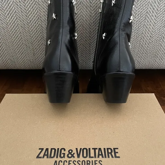 New with Tag Zadig &amp; Voltaire black ankle boots
