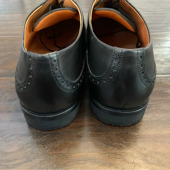 New Without Box Wolf &amp; Shepherd Mens Black Leather Upper Lace Up Shoes size 10.5