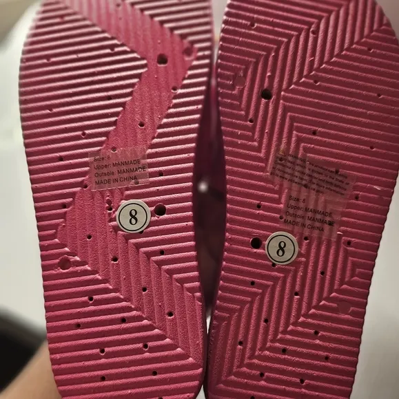 New York &amp; Company Women's Pink Slide Sandals