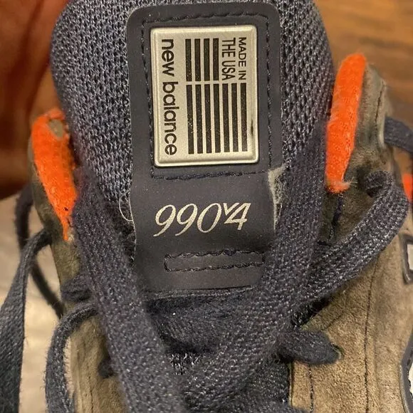 New Balance 990v4 W990NV4 Running Shoes Navy Orange Made in USA Women’s Size 9.5