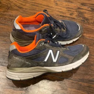 New Balance 990v4 W990NV4 Running Shoes Navy Orange Made in USA Women’s Size 9.5