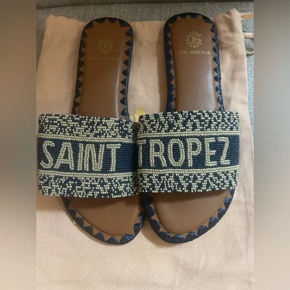 **NEW**Italian Made Blue and White Women's Sandals