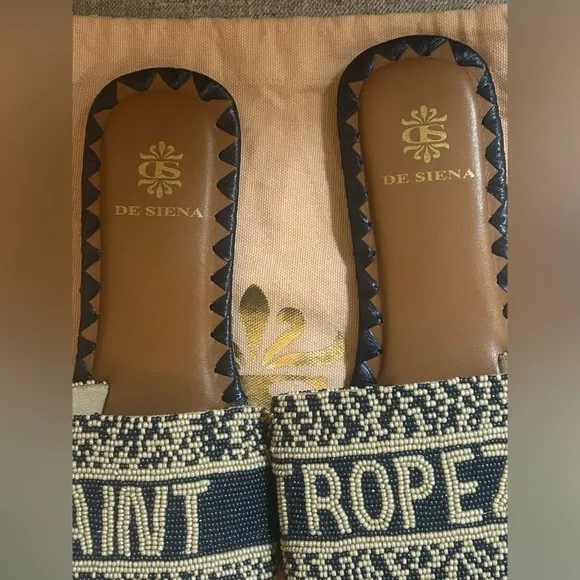 **NEW**Italian Made Blue and White Women's Sandals
