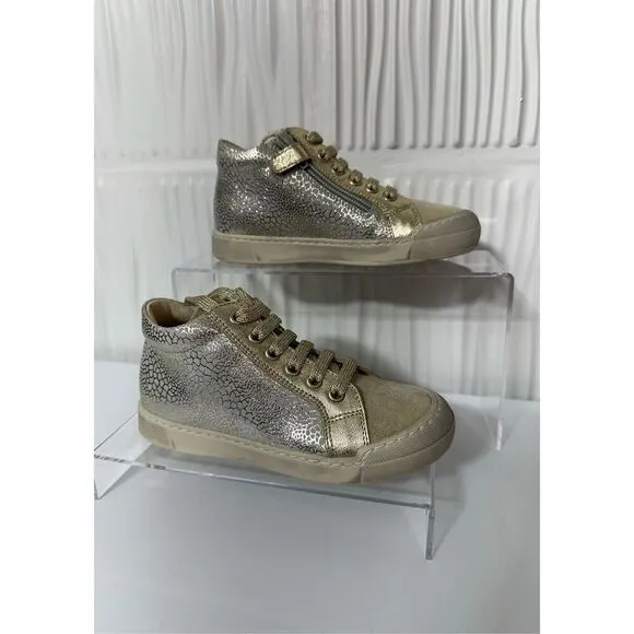 NEW NATURINO GIRL'S DORD ZIP SUEDE FASHION SHOES, PLATINUM