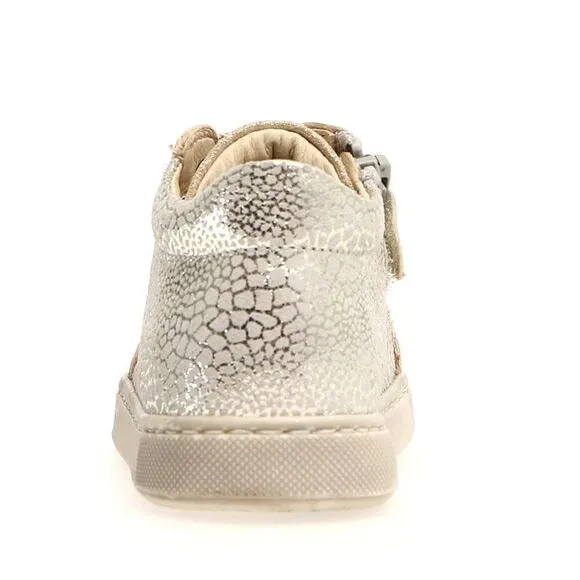 NEW NATURINO GIRL'S DORD ZIP SUEDE FASHION SHOES, PLATINUM