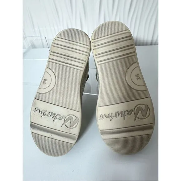 NEW NATURINO GIRL'S DORD ZIP SUEDE FASHION SHOES, PLATINUM