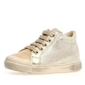 NEW NATURINO GIRL'S DORD ZIP SUEDE FASHION SHOES, PLATINUM
