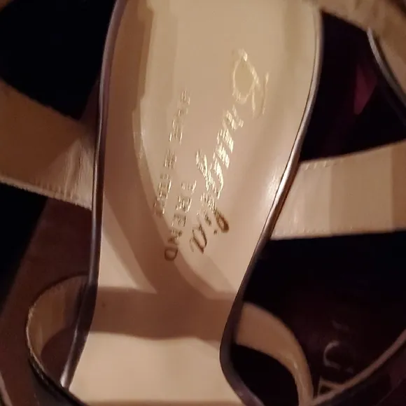 Nib Bruglia Pink and Grey Strappy Heels