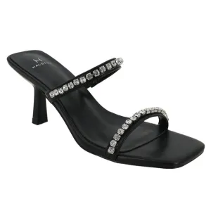 nib H by Halston Maldives Crystal Strap Sandals in Black size 8