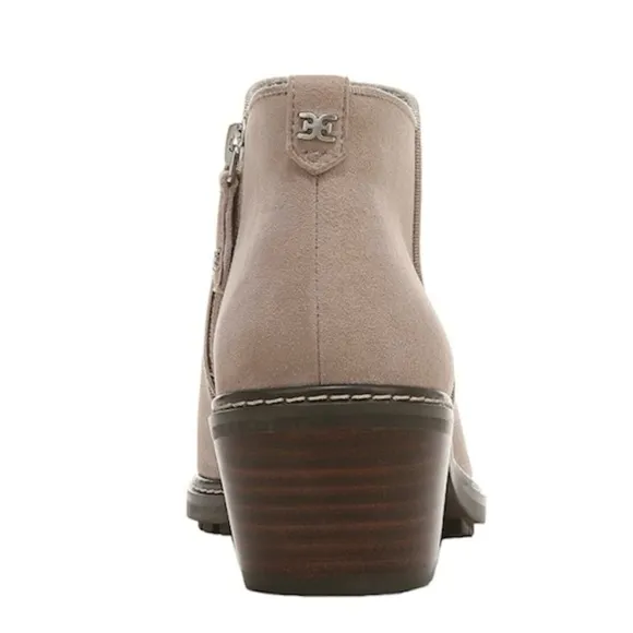 NIB Sam Edelman Suede Pryce Bootie Putty Gray Brand New in Box Size 8.5