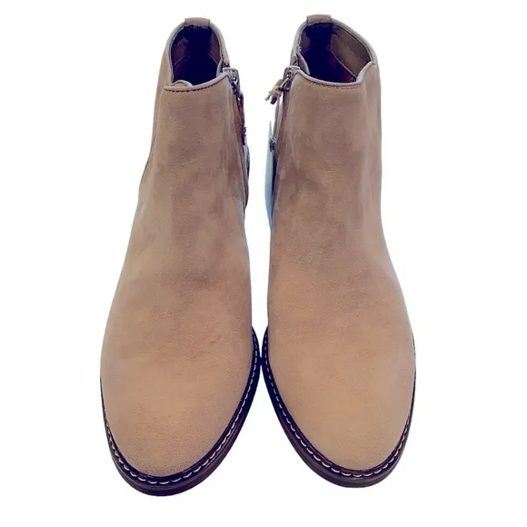 NIB Sam Edelman Suede Pryce Bootie Putty Gray Brand New in Box Size 8.5