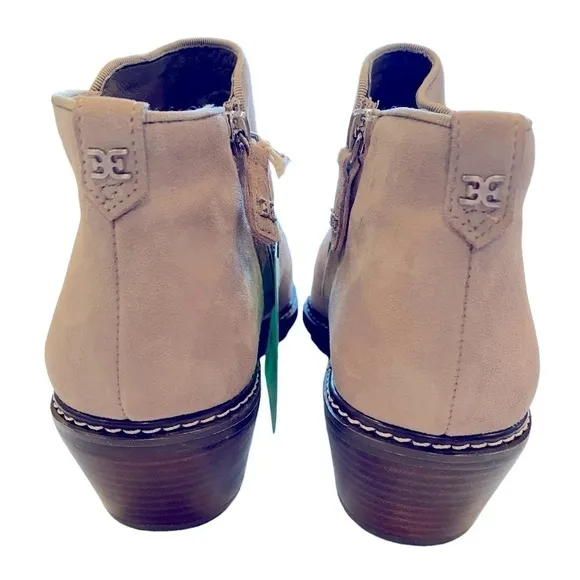 NIB Sam Edelman Suede Pryce Bootie Putty Gray Brand New in Box Size 8.5