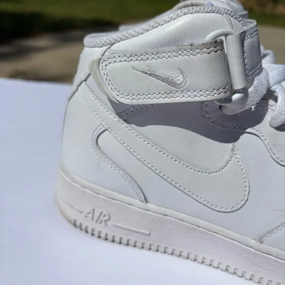 Nike Air Force 1 Mid '07 Shoes Triple White CW2289-111 Men's Size 10