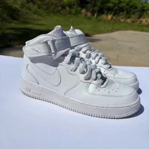 Nike Air Force 1 Mid '07 Shoes Triple White CW2289-111 Men's Size 10