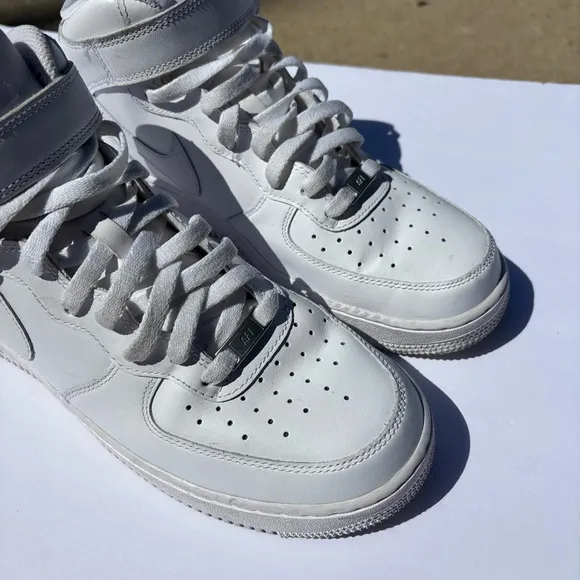 Nike Air Force 1 Mid '07 Shoes Triple White CW2289-111 Men's Size 10